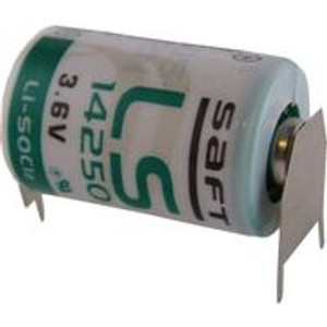 Saft LS14250 3PF 3.6 Volt, 1100 Ah, Lithium 1/2AA Battery 3 Pins