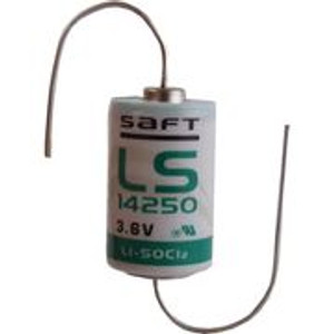 Saft LS14250AX 3.6 Volt, 1200 mAh, Lithium AA 44928 Lithium Battery w-Axial Leads