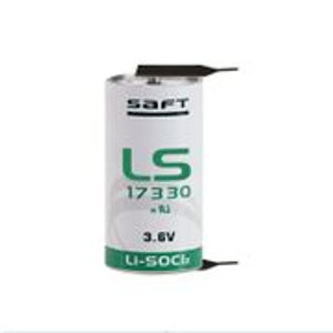 Saft LS17330-2PF, 3.6 Volt, 2000 mAh, Lithium 2/3A Battery w/2 Pins