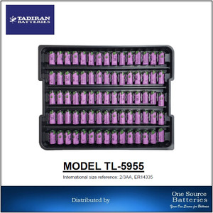 Tadiran TL-5955/S, 3.6 Volt, 1500 mAh Lithium 2/3AA Battery