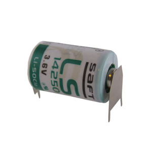 Saft LS14250 3PF RP 3.6 Volt, 1100 Ah, Lithium 1/2AA Battery 3 Pins; 2 Pins Positive, 1 Pin Negative