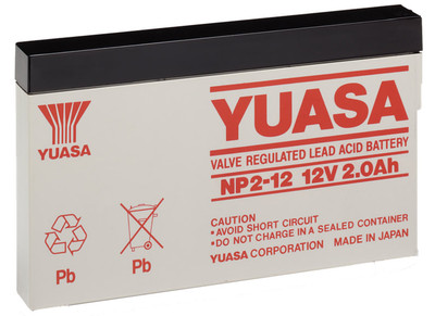 Genesis / Yuasa NP2-12 Battery - 12V 2.0Ah Sealed Rechargeable