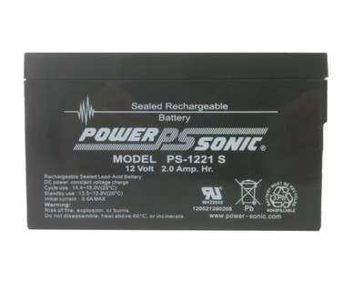 PowerSonic PS-1221S 12 Volt, 2 Ah, SLA Battery