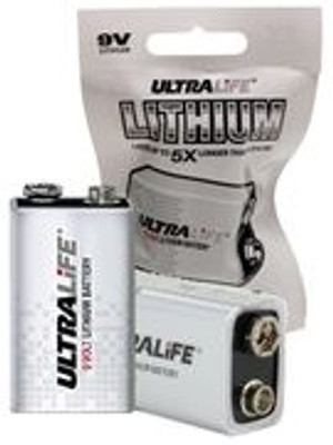 Ultralife U9VL-J 9 Volt, 1200 mAh Lithium 9 Volt Battery