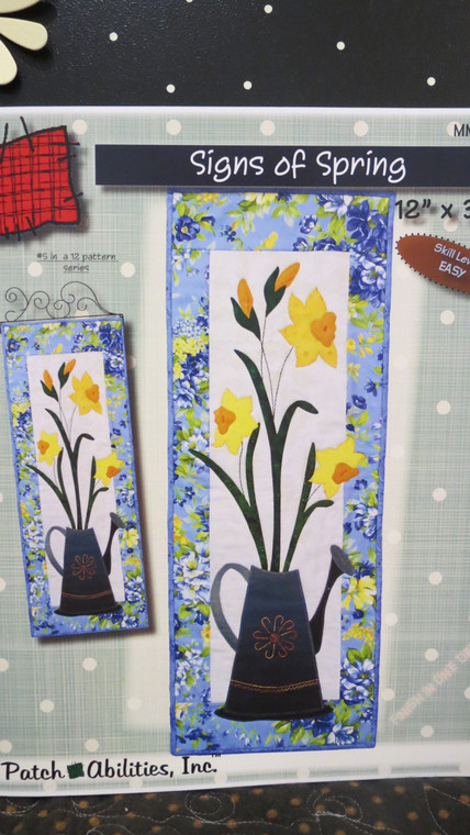 "Signs of Spring"  12" X 32" Wall or Door hanging