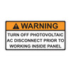 Hellermann-tyton 596-00499 solar installation warning label 