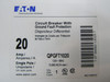 Eaton QPGFT1020 Miniature Circuit Breakers (MCBs) QPHGF 1P 20A 240V 50/60Hz 1Ph EA