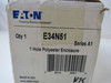 Eaton E34N51 Electrical Enclosures 30.5 mm, Corrosion Resistant Watertight/Oiltight NEMA 0 1 Hole Corrosion Resistant, Watertight/Oiltight