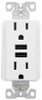 Eaton TR7765W-BOX Combination USB Charger Duplex Receptacle Outlet