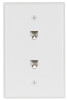 Eaton 3547-4W Wallplates and Accessories Wallplate White Phone Jack