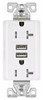Eaton TR7756W-BOX Outlets Combination USB Charger/Duplex Receptacle 20A 125V White EA Tamper Resistant