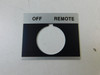 CR104PXN2BF001 Contact Blocks and Other Accessories OFF/REMOTE