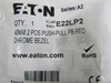 Eaton E22LP2 Pushbuttons 22.5 mm, Non-metallic Heavy-Duty 2 Position Red NEMA 3, 3R, 4, 4X, 12 and 13 Non-Illuminated