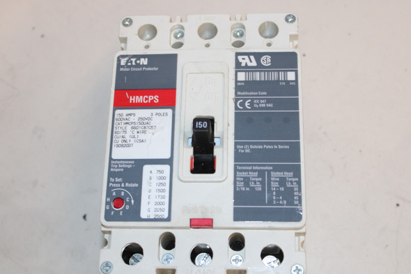 Eaton HMCPS150U4C Motor Circuit Protector (MCPs)