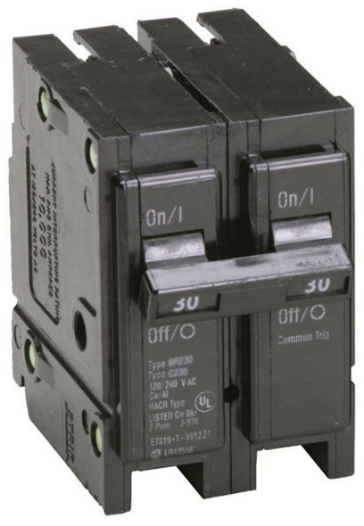 Crouse-Hinds BR230 Miniature Circuit Breakers (MCBs) 2P 30A 120/240V