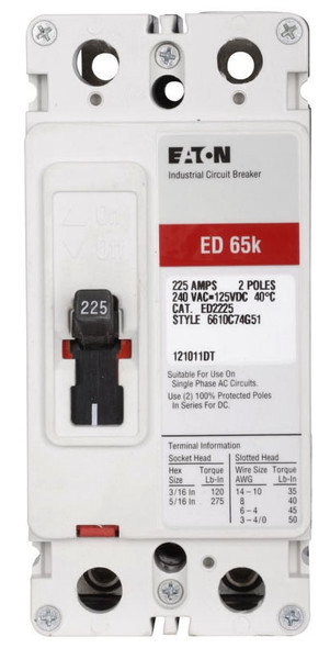 Cutler-Hammer ED2200 Molded Case Breakers (MCCBs) NULL