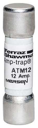 Gould ATM12 Midget Class 12A 600VAC 50/60Hertz, 600VDC Midget Fuse