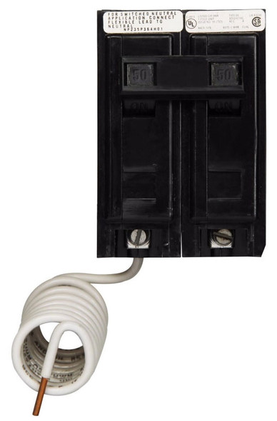 Eaton BAB2050H Miniature Circuit Breakers (MCBs) BA 2P 50A 120/240V 50/60Hz 1Ph EA
