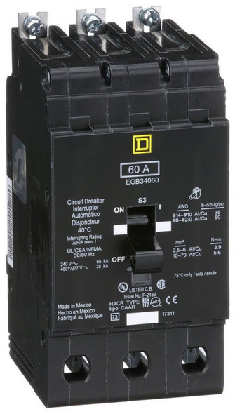 Square D EGB34060 Miniature Circuit Breakers (MCBs)