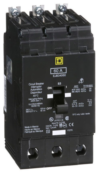 Square D EJB34060 Miniature Circuit Breakers (MCBs)