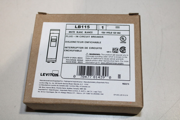 Leviton LB115 Miniature Circuit Breakers (MCBs) EA