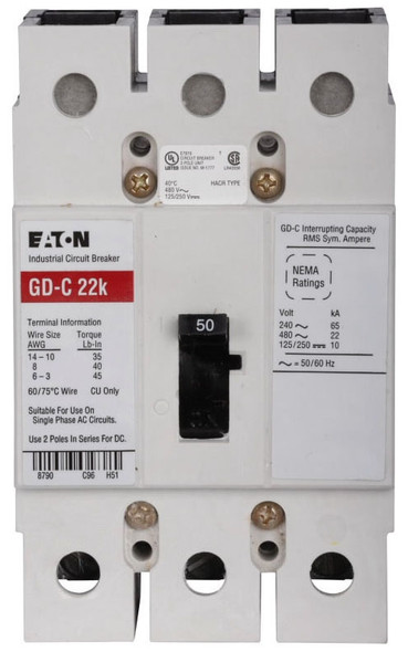 Eaton GD3050C Molded Case Breakers (MCCBs) EA