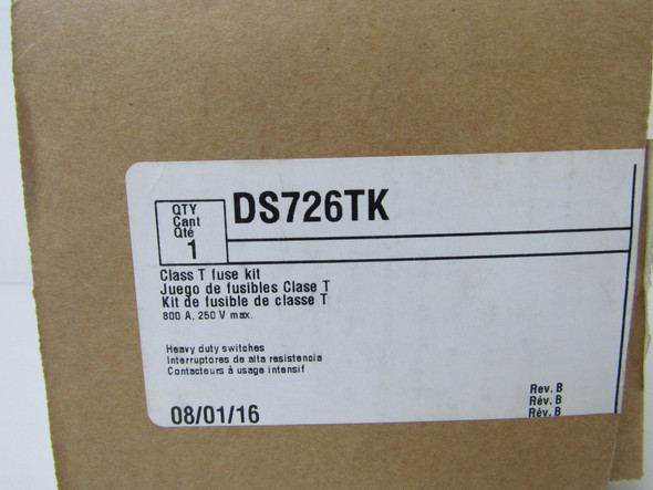 Eaton DS726TK Fuse Accessories Class T 800A 240V 50/60Hz