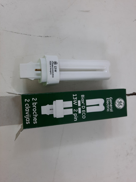 GE F13DBX23/835/ECO Miniature and Specialty Bulbs Compact Fluorescent 13W EA 10 000 Hours 82 CRI 2 Pin