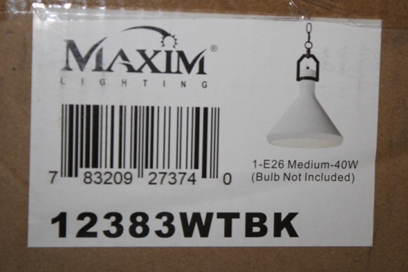 Maxim Lighting 12383WTBK Incandescent Lighting EA