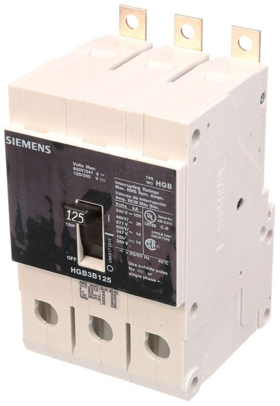 Siemens HGB3B125B Molded Case Breakers (MCCBs)