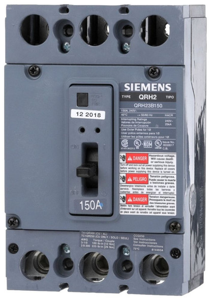 Siemens QRH23B150 Molded Case Breakers (MCCBs)