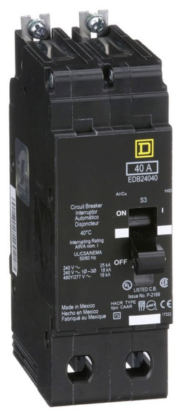 Square D EDB24040 Miniature Circuit Breakers (MCBs)