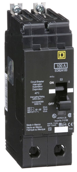 Square D EDB24100 Miniature Circuit Breakers (MCBs)