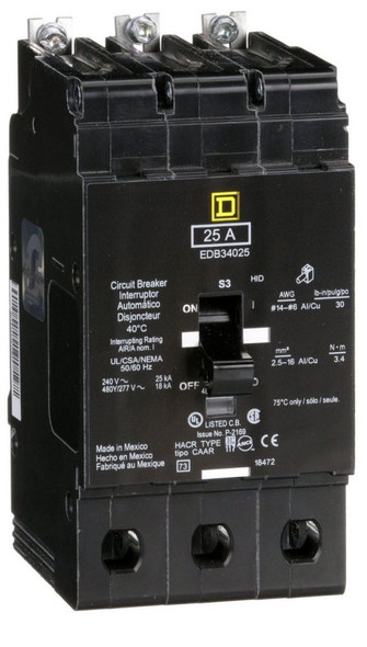 Square D EDB34025 Miniature Circuit Breakers (MCBs)