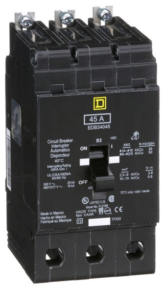 Square D EDB34045 Miniature Circuit Breakers (MCBs)