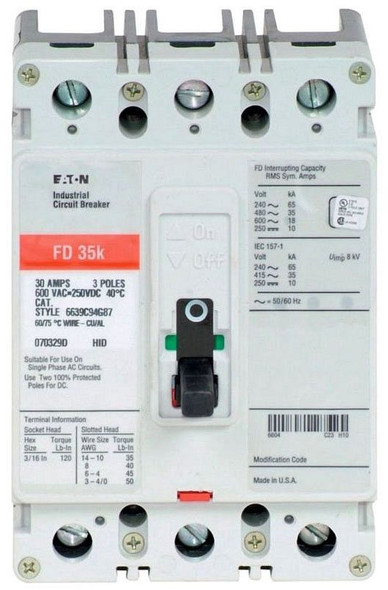 Crouse-Hinds FD3110 Molded Case Breakers (MCCBs)