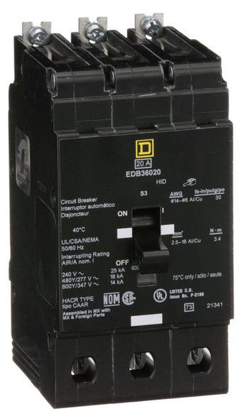 Square D EDB36030 Molded Case Breakers (MCCBs)
