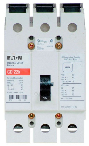 Eaton GD3025 Molded Case Breakers (MCCBs)