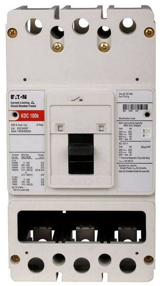 Eaton KDC3300 Molded Case Breakers (MCCBs)