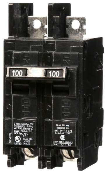 Siemens BQ2B100H Miniature Circuit Breakers (MCBs)