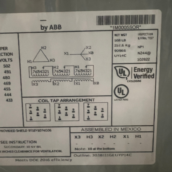 GE 9T10C1004 Dry Type Transformers GE 9T10C1004 Dry Type Transformers