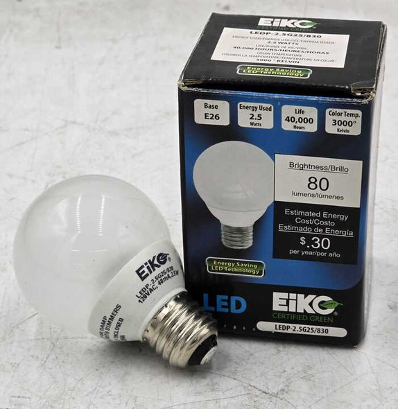 Eiko Ltd. LEDP-2.5G25/830 LED Bulbs
