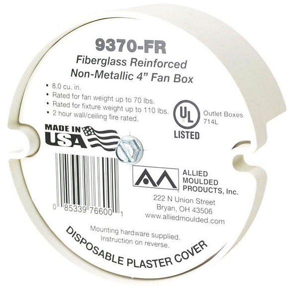 Allied Moulded Products 9370-FR Outlet Boxes/Covers/Accessories Allied Moulded Products 9370-FR Outlet Boxes/Covers/Accessories