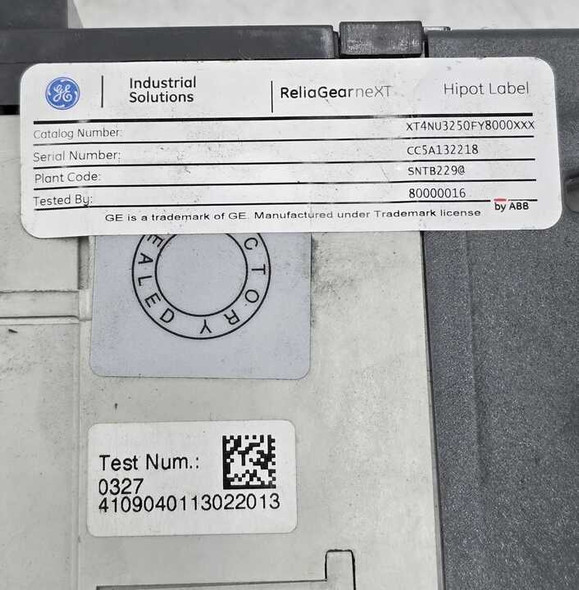 ABB XT4NU3250FY8000XXX Molded Case Breakers (MCCBs)