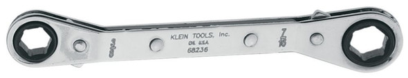 KLEIN TOOLS 68238 Double End, Offset, Reversible Ratcheting Box Wrench