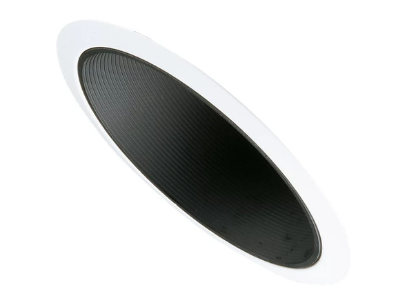 Cooper 456P Baffle White Trim, Black Baffle Incandescent Recessed Downlight Trim