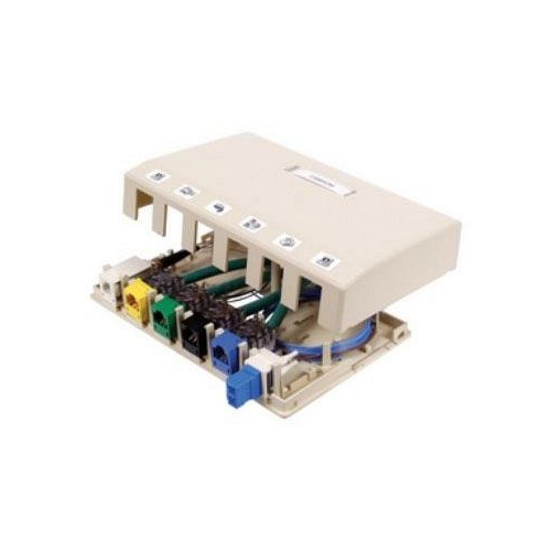 Hubbell ISB6OW Data/Voice/Multimedia Office White Surface Mount Box