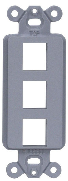 Hubbell ISF3GY Gray Decorator Outlet Frame