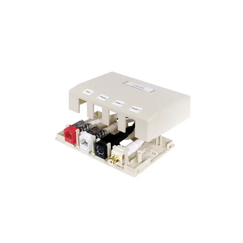 Hubbell ISB4OW Data/Voice/Multimedia Office White Surface Mount Box