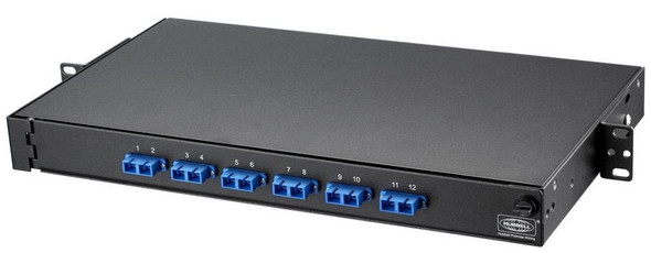 Hubbell FPR012SCM Loaded Black Rack Mount Enclosure